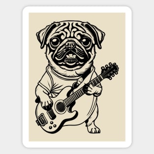 Rockstar Pug Magnet